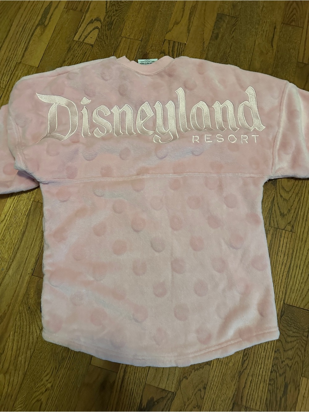 Disneyland pink Cozy Plush spirit Jersey Embroidered D Disney great shape!